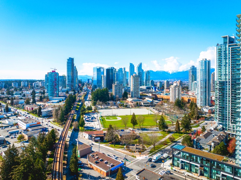 Burnaby towers and green space