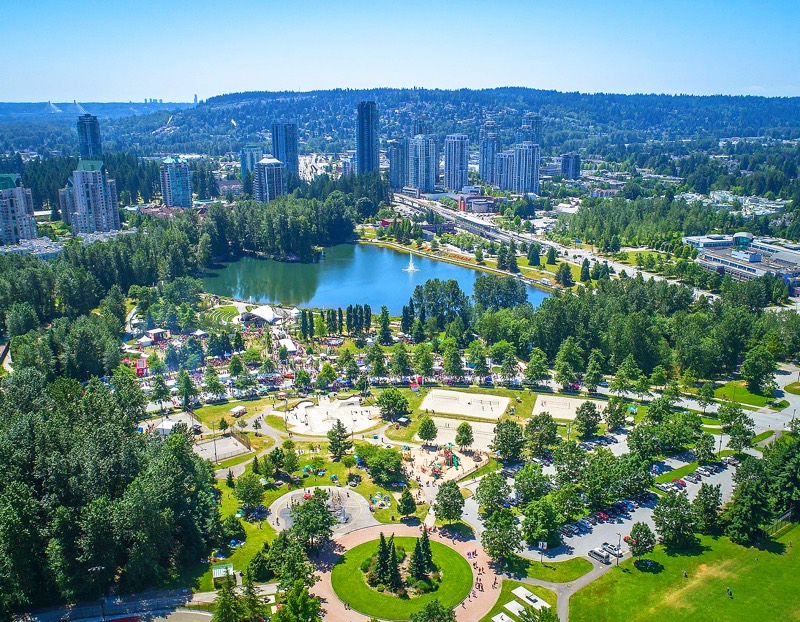 Coquitlam townhomes and mountains