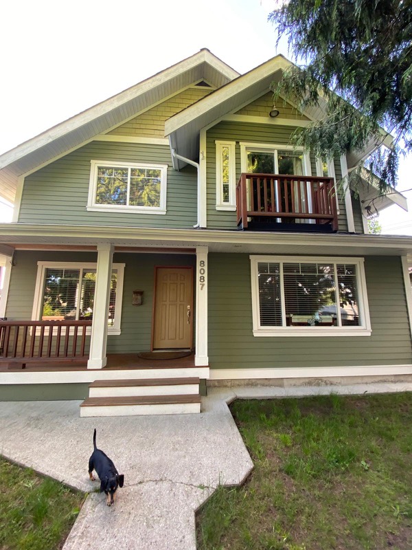 Green craftsman home front after finishing work