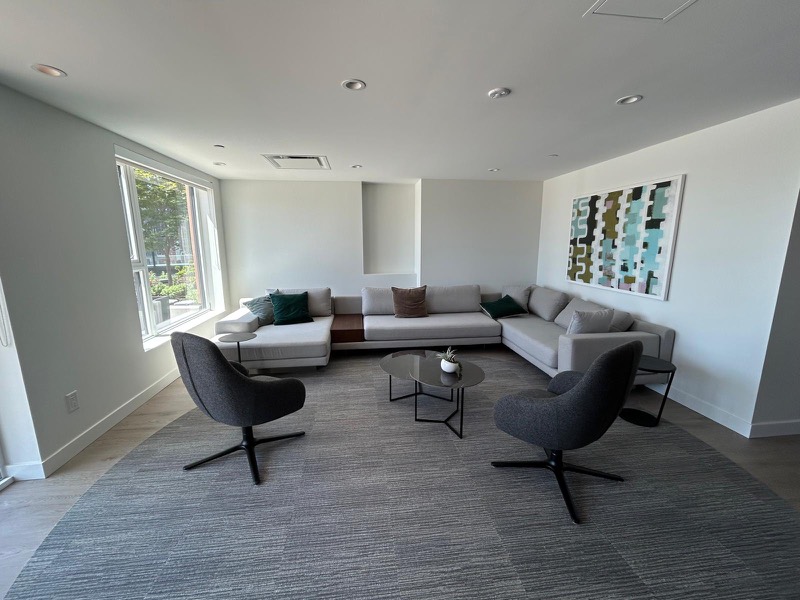 Amenity lounge after paint touch-ups