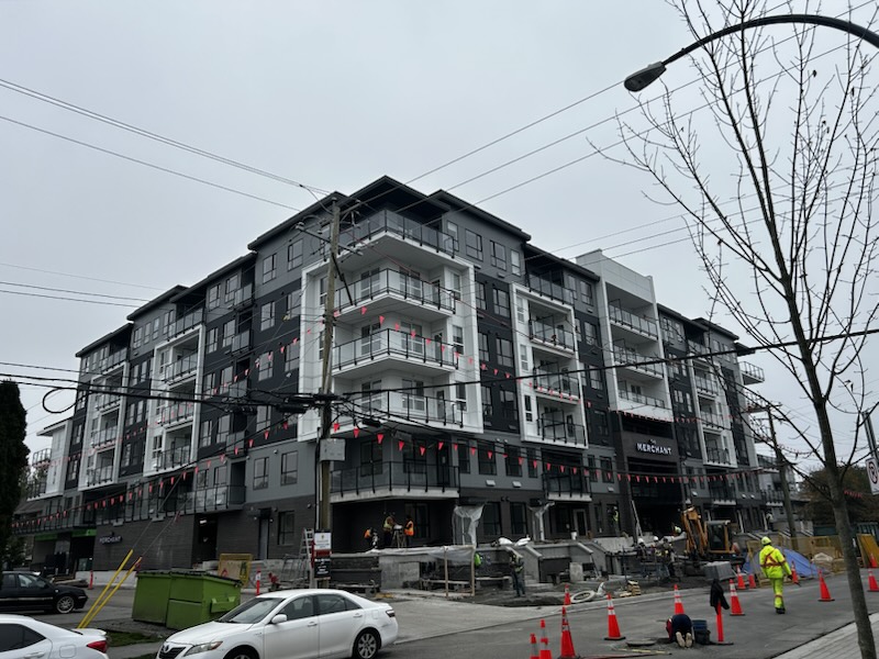 The Merchant in Langley, nearing completion