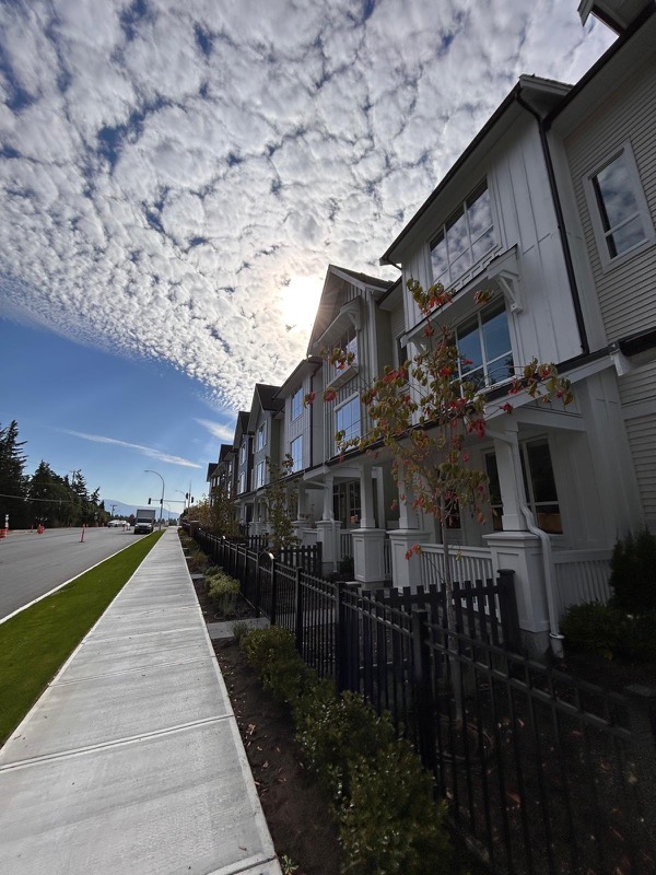 Row of new townhomes
